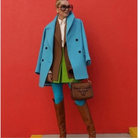 Zara OVERSIZED DOUBLE-BREASTED COAT - Picture 6 of 11